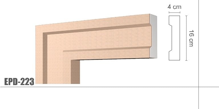 16x4 cm Dış Cephe Söve | EPD-223
