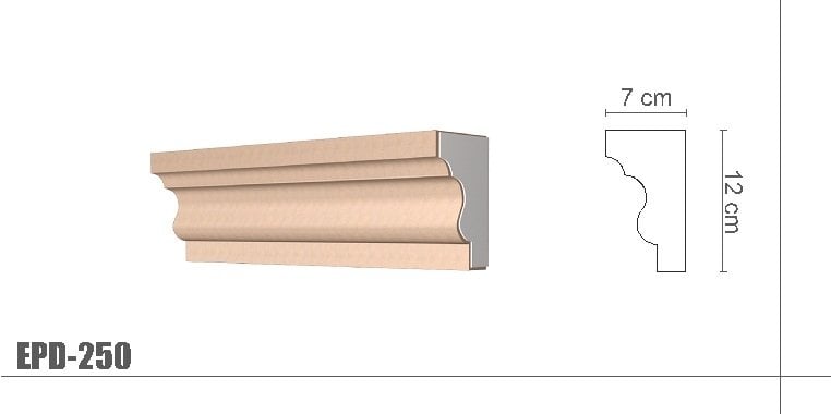 12 cm Genişlik 7 cm Yükseklik Dış Cephe Söve & Denizlik | EPD-250