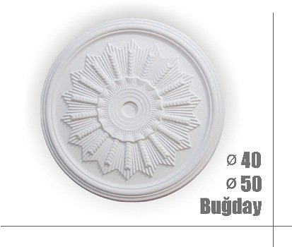 Buğday Desenli Dekoratif Strafor Göbek | STG-504  (50 cm)
