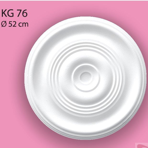 Strafor Köpük Dekoratif Düz Göbek | KG-76  (52 cm)
