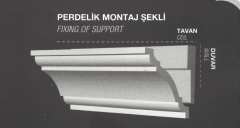 8 cm Genişlikte Perdelik Köpük Kartonpiyer | EP-53