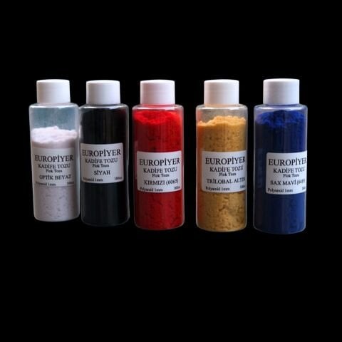 Karışık Renk 5'li Flok Tozu (Kadife Tozu) Seti