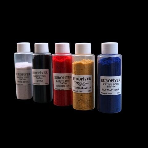 Karışık Renk 5'li Flok Tozu (Kadife Tozu) Seti