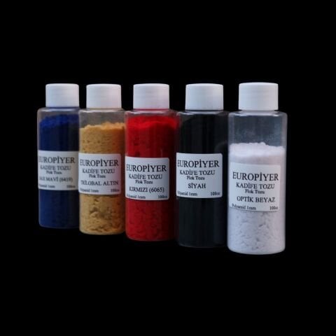 Karışık Renk 5'li Flok Tozu (Kadife Tozu) Seti