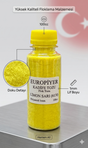 Limon Sarı Kadife Tozu (Flok Tozu)