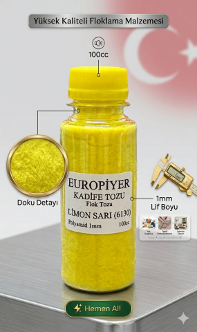 Limon Sarı Kadife Tozu (Flok Tozu)