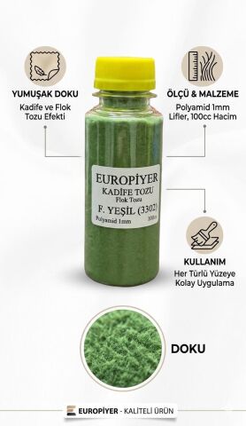 Fıstık Yeşil Kadife Tozu (Flok Tozu)